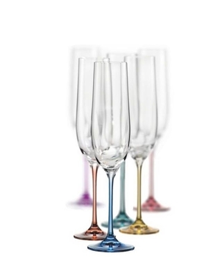 Bohemia Crystal Spectrum champagne glass 190 ml (set of 6)