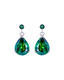 Bohemia Crystal Green Tree of Life Silver Cubic Zirconia Earrings 5221 66 - Green - 1/4