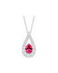 Bohemia Crystal Libra Silver Pendant with Cubic Zirconia 5242 55 - Red - 1/5