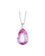 Bohemia Crystal Iris Silver Pendant with Crystal 6078 69 - Pink - 1/2