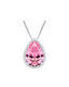 Bohemia Crystal Rose Silver Pendant with Cubic Zirconia 5225 69 - Pink - 1/2