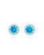 Bohemia Crystal Lynx Silver Earrings with Cubic Zirconia Preciosa, 5269 67 - Blue - 1/6