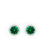 Bohemia Crystal Lynx Silver Earrings with Cubic Zirconia Preciosa 5269 66 - Green - 1/6
