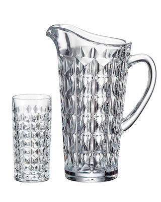 Bohemia Crystal Diamond set for water and soft drinks (1 jug + 6 glasses)