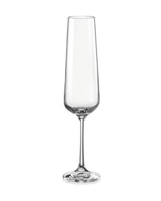 Bohemia Crystal Champagnergläser Sandra 40728/200 ml (Set mit 6 Stück)