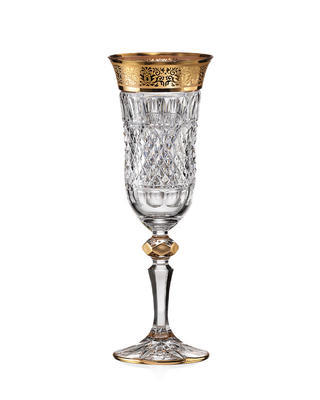 Bohemia Crystal Hand cut champagne glass Felicie Romantic 150ml (set of 2pcs)