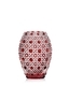 Bohemia Crystal Hand cut vase Osmihran Ruby 205mm - 1/2