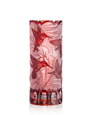 Bohemia Crystal Hand cut vase Tropical Ruby 300mm - 1
