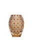 Bohemia Crystal Handgeschliffene Vase „Achteck“ Amber 205 mm - 1/2
