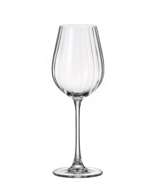 Bohemia Crystal White wine glass Columba Optic 400ml (set of 6)