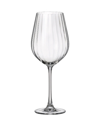 Bohemia Crystal Red wine glass Columba Optic 650ml (set of 6)