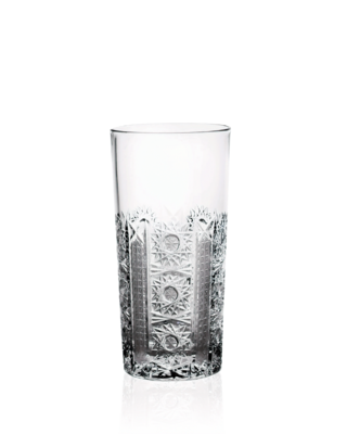 Bohemia Crystal Hand cut glass for water and soft drink Iris 350ml (set of 6pcs)