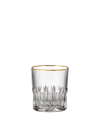 Bohemia Crystal hand cut whiskey glass Daisy Line Gold 300ml (set of 2pcs) - 2