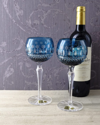 Bohemia Crystal Hand Cut wine glasses Tomy azure 190 ml (set of 6) - 2
