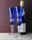 Bohemia Crystal Hand Cut champagne glasses Tomy blue 155 ml (set of 6) - 2/3