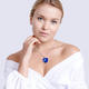 Bohemia Crystal Strass Necklace Heart with Czech Crystal Preciosa - Blue 2025 46. - 2/5