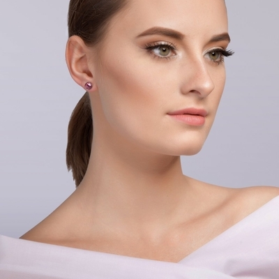 Bohemia Crystal Carlyn Surgical Steel Earrings with Preciosa Crystal  - Red 7235 57 - 2
