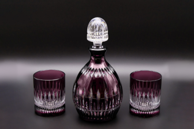 Bohemia Crystal Whiskey set Thorn purple (1 decanter + 6 glasses) - 3