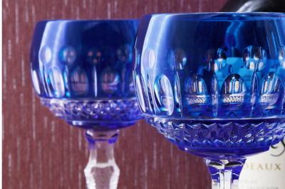 Bohemia Crystal Hand Cut wine glasses Tomy blue 190 ml (set of 6) - 3