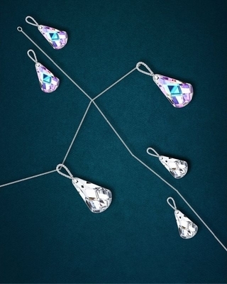 Bohemia Crystal Silver earrings Cygnus with Czech crystal and cubic zirconia Preciosa - 3