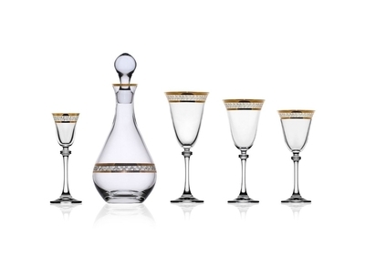 Bohemia Crystal Alexandra wine white glass 185ml (set of 6pcs) - 4