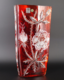 Bohemia Crystal Cut vase Rose 255 mm red - 4/4