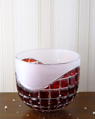 Bohemia Crystal Cut bowl Neron 200 mm red - 4