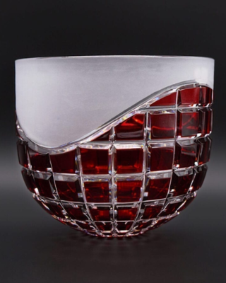 Bohemia Crystal Cut bowl Neron 200 mm red - 5