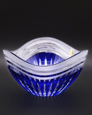 Bohemia Crystal Cut bowl Dune 210mm blue - 6