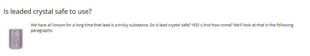 The Way to Use Leaded Crystal Safely