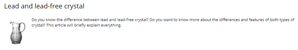 Is Lead Crystal Safe?